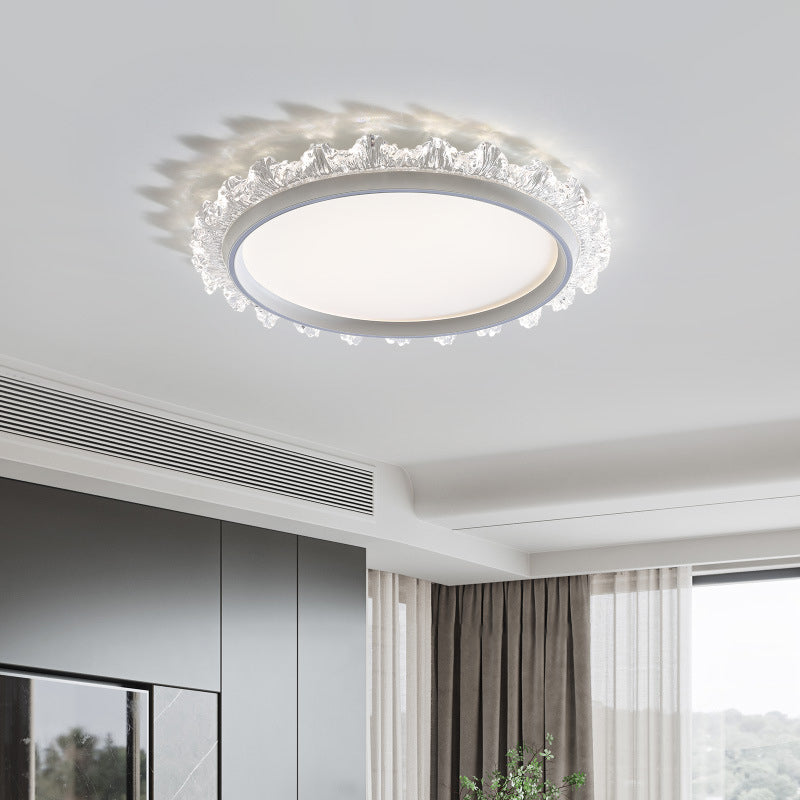 ضوء سقف LED مثبت بشكل مسطح من الألومنيوم الأكريليكي مع تصميم حديث بسيط لرش الماء المستدير لغرفة المعيشة 
