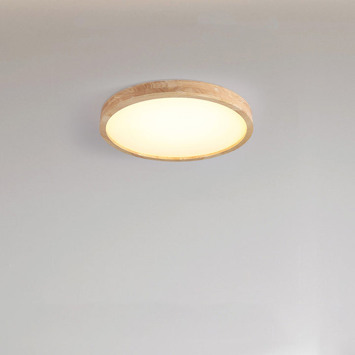 Plafonnier LED en bois acrylique moderne minimaliste rond carré rectangulaire pour salon 