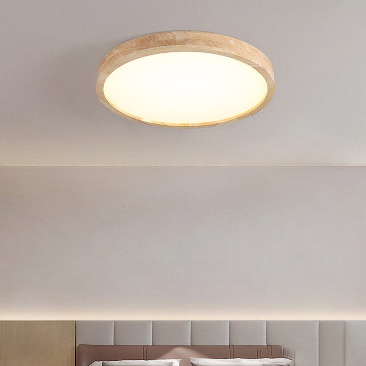 Plafonnier LED en bois acrylique moderne minimaliste rond carré rectangulaire pour salon 