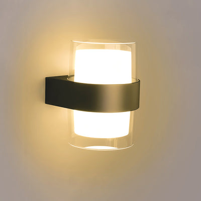 Moderne minimalistische wasserdichte runde quadratische Kunststoff-LED-Wandlampe für das Schlafzimmer 