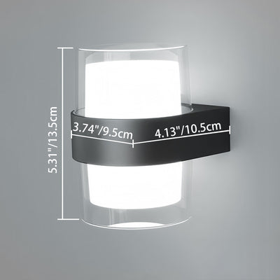 Moderne minimalistische wasserdichte runde quadratische Kunststoff-LED-Wandlampe für das Schlafzimmer 
