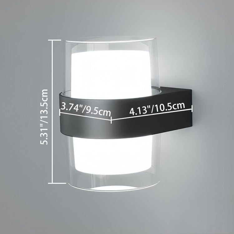 Moderne minimalistische wasserdichte runde quadratische Kunststoff-LED-Wandlampe für das Schlafzimmer 