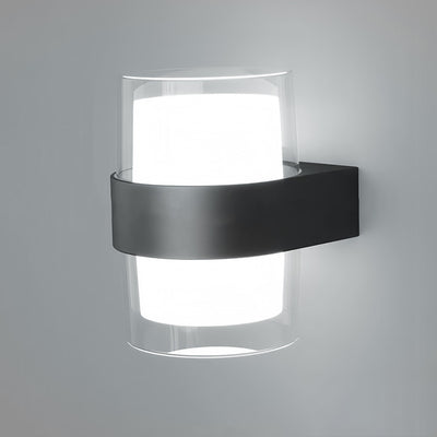 Moderne minimalistische wasserdichte runde quadratische Kunststoff-LED-Wandlampe für das Schlafzimmer 