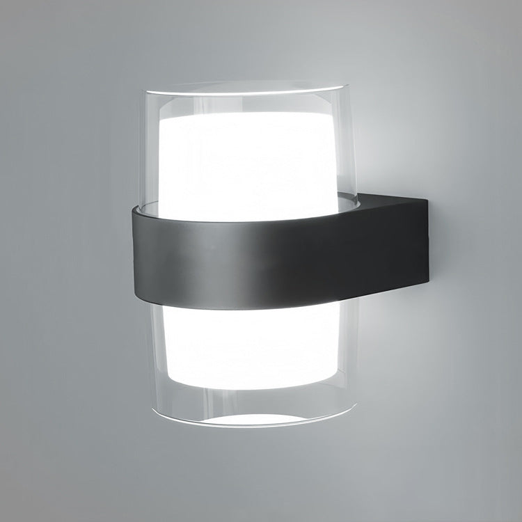 Moderne minimalistische wasserdichte runde quadratische Kunststoff-LED-Wandlampe für das Schlafzimmer 