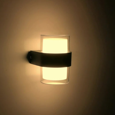 Moderne minimalistische wasserdichte runde quadratische Kunststoff-LED-Wandlampe für das Schlafzimmer 