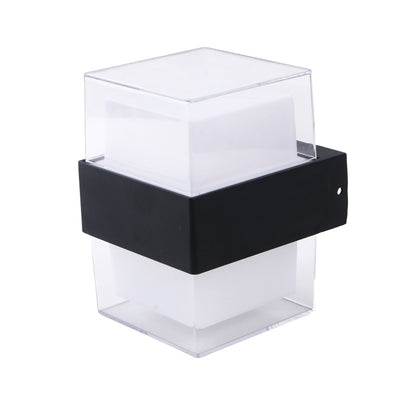 Moderne minimalistische wasserdichte runde quadratische Kunststoff-LED-Wandlampe für das Schlafzimmer 