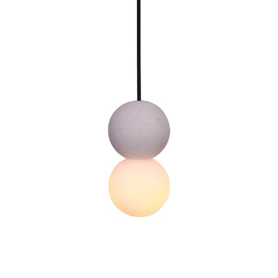 Lámpara colgante contemporánea nórdica de globo de terrazo de acrílico con 1 luz para dormitorio 