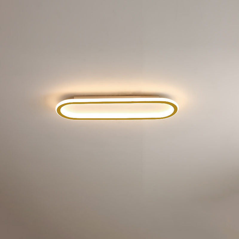 ضوء سقف LED مثبت بشكل مسطح مصنوع من الحديد والألمنيوم والسيليكون بتصميم حديث وبسيط لغرفة النوم 