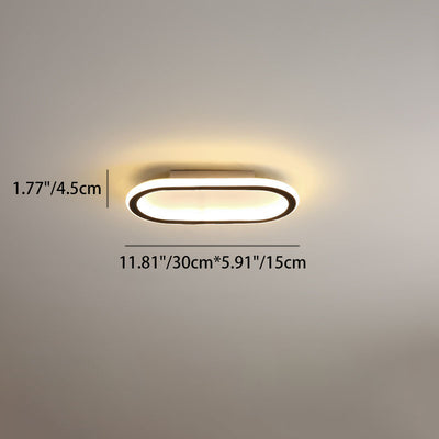 ضوء سقف LED مثبت بشكل مسطح مصنوع من الحديد والألمنيوم والسيليكون بتصميم حديث وبسيط لغرفة النوم 