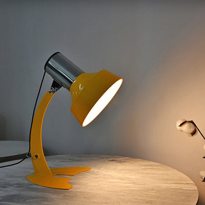 Moderne minimalistische USB-verstellbare Tischlampe aus Eisen mit Kegelform und Fischschwanz-LED für das Schlafzimmer 