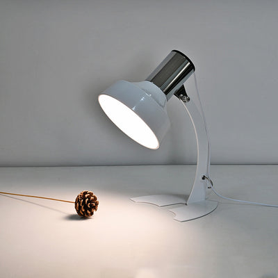 Moderne minimalistische USB-verstellbare Tischlampe aus Eisen mit Kegelform und Fischschwanz-LED für das Schlafzimmer 