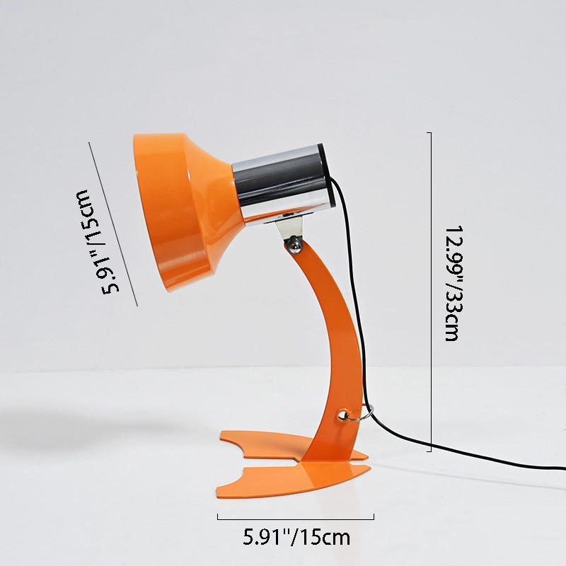 Moderne minimalistische USB-verstellbare Tischlampe aus Eisen mit Kegelform und Fischschwanz-LED für das Schlafzimmer 