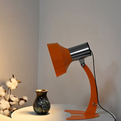 Moderne minimalistische USB-verstellbare Tischlampe aus Eisen mit Kegelform und Fischschwanz-LED für das Schlafzimmer 