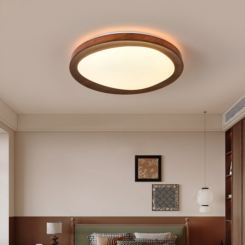 Plafonnier LED rond minimaliste moderne en fer et acrylique pour salon 
