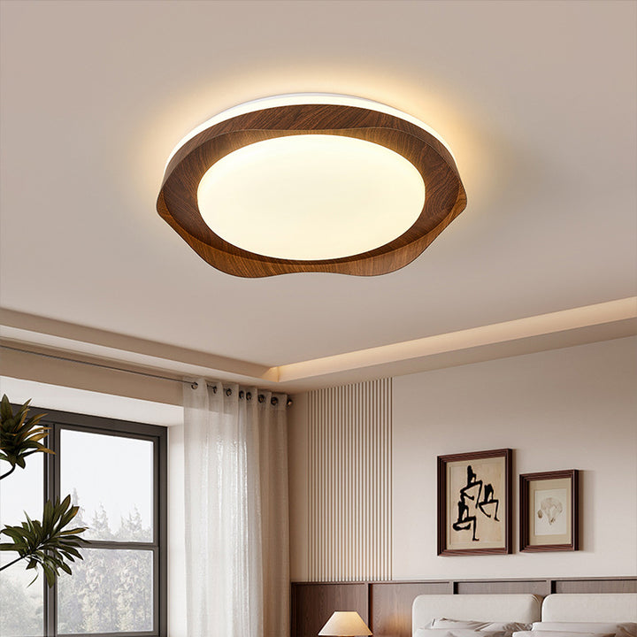 Plafonnier LED rond minimaliste moderne en fer et acrylique pour salon 