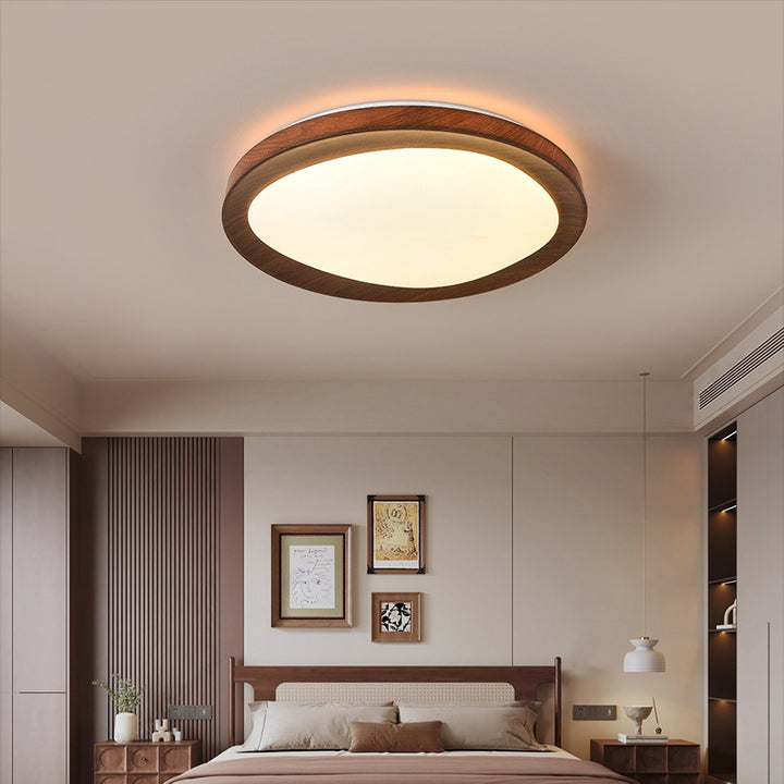 Plafonnier LED rond minimaliste moderne en fer et acrylique pour salon 