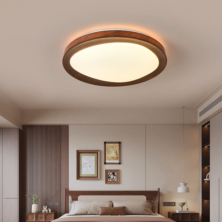 Plafonnier LED rond minimaliste moderne en fer et acrylique pour salon 