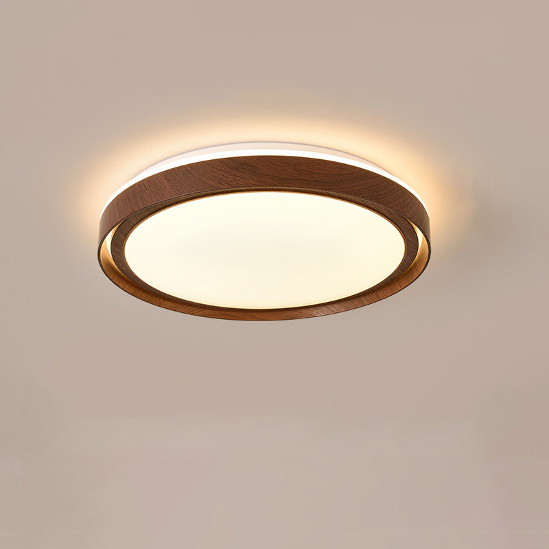 Plafonnier LED rond minimaliste moderne en fer et acrylique pour salon 
