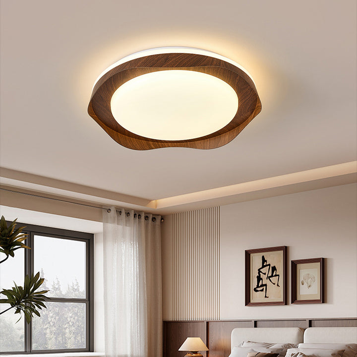 Plafonnier LED rond minimaliste moderne en fer et acrylique pour salon 