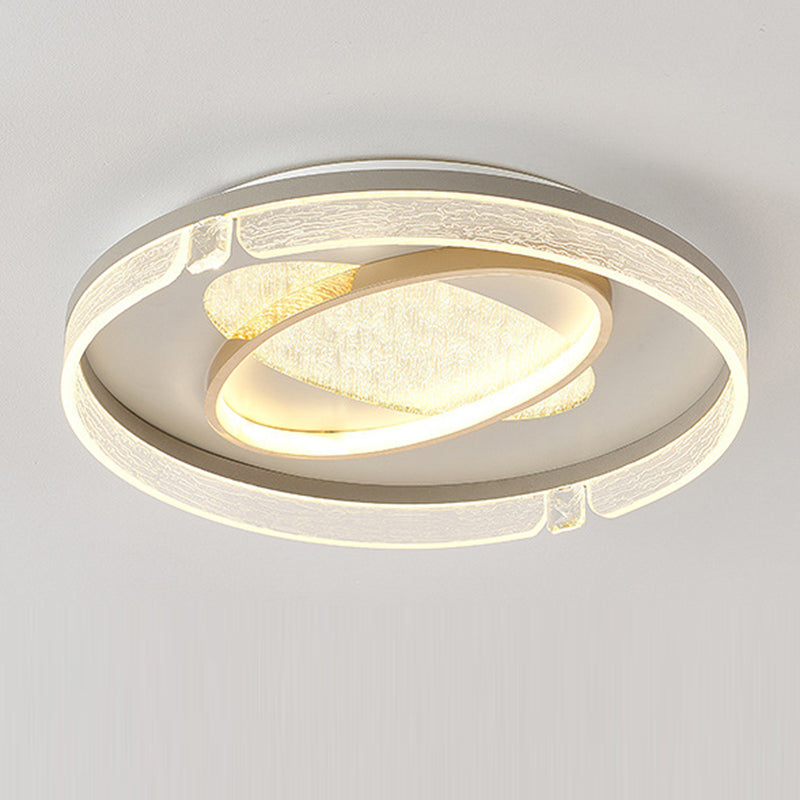 Lumière de plafond à montage affleurant LED en aluminium acrylique de combinaison moderne de luxe ovale ronde carrée pour salon 