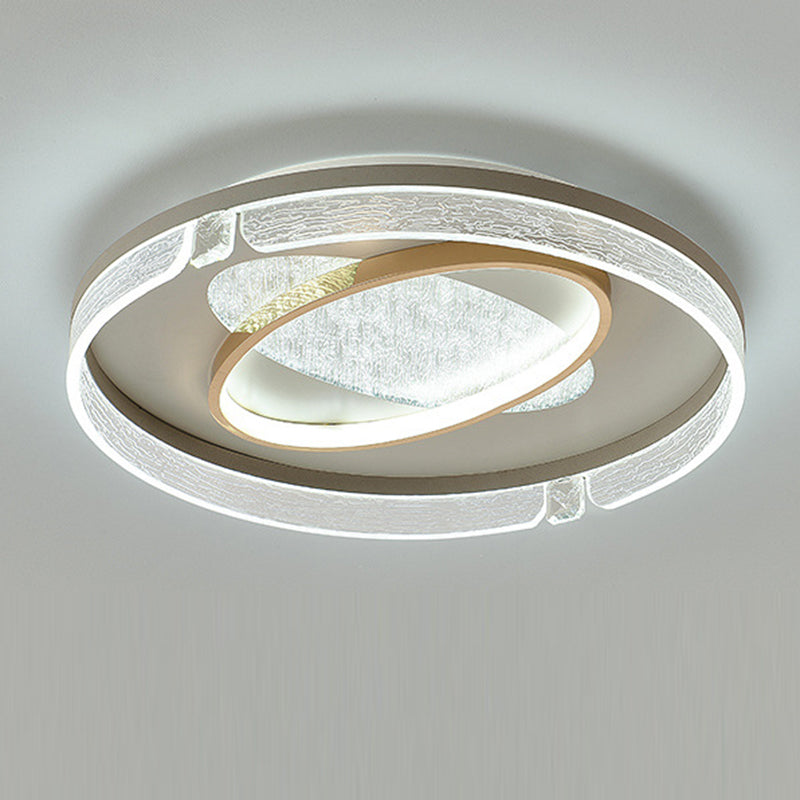 Lumière de plafond à montage affleurant LED en aluminium acrylique de combinaison moderne de luxe ovale ronde carrée pour salon 