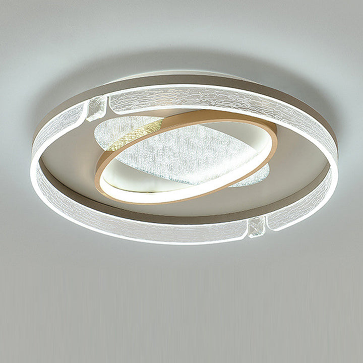 Lumière de plafond à montage affleurant LED en aluminium acrylique de combinaison moderne de luxe ovale ronde carrée pour salon 