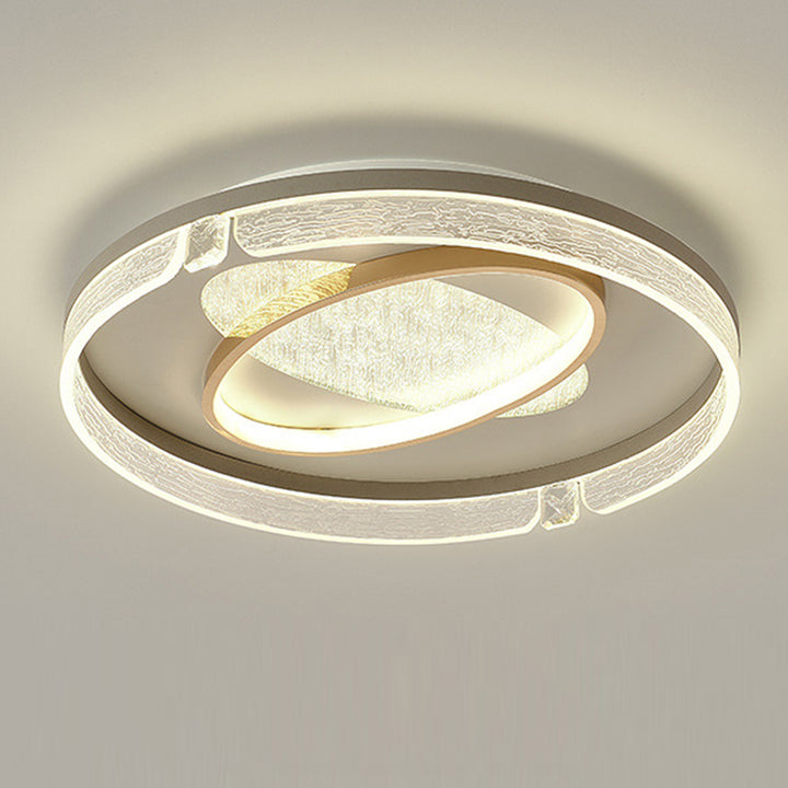 Lumière de plafond à montage affleurant LED en aluminium acrylique de combinaison moderne de luxe ovale ronde carrée pour salon 