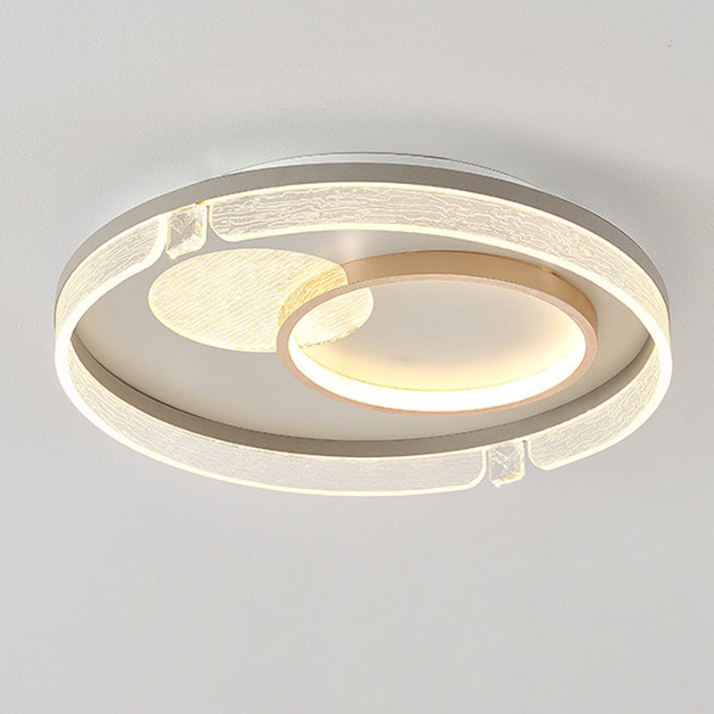 Lumière de plafond à montage affleurant LED en aluminium acrylique de combinaison moderne de luxe ovale ronde carrée pour salon 