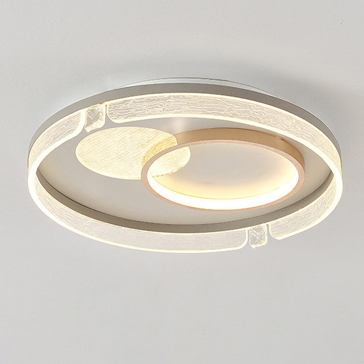 Lumière de plafond à montage affleurant LED en aluminium acrylique de combinaison moderne de luxe ovale ronde carrée pour salon 