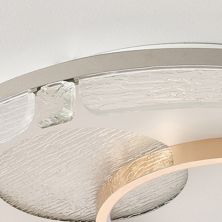 Lumière de plafond à montage affleurant LED en aluminium acrylique de combinaison moderne de luxe ovale ronde carrée pour salon 