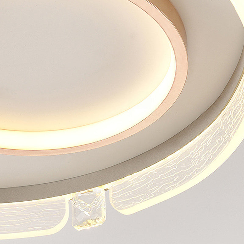 Lumière de plafond à montage affleurant LED en aluminium acrylique de combinaison moderne de luxe ovale ronde carrée pour salon 