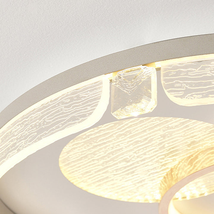 Lumière de plafond à montage affleurant LED en aluminium acrylique de combinaison moderne de luxe ovale ronde carrée pour salon 