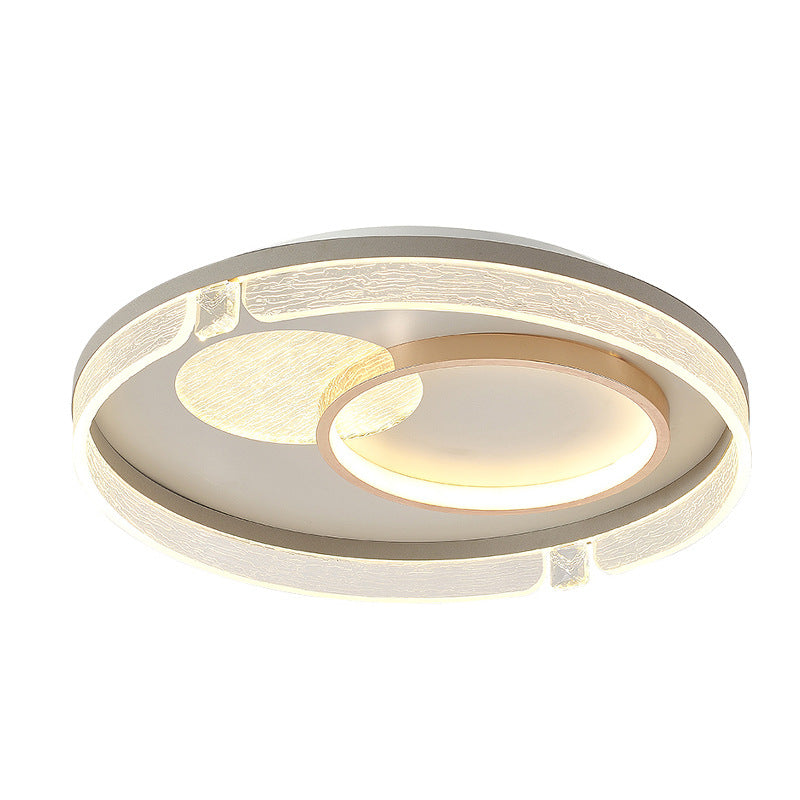 Lumière de plafond à montage affleurant LED en aluminium acrylique de combinaison moderne de luxe ovale ronde carrée pour salon 