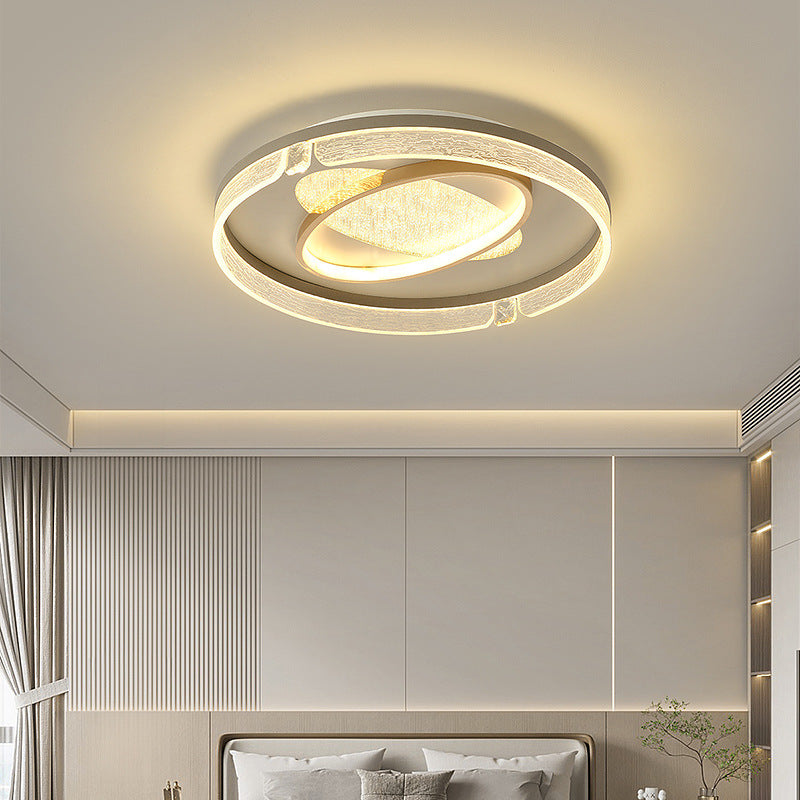 Lumière de plafond à montage affleurant LED en aluminium acrylique de combinaison moderne de luxe ovale ronde carrée pour salon 