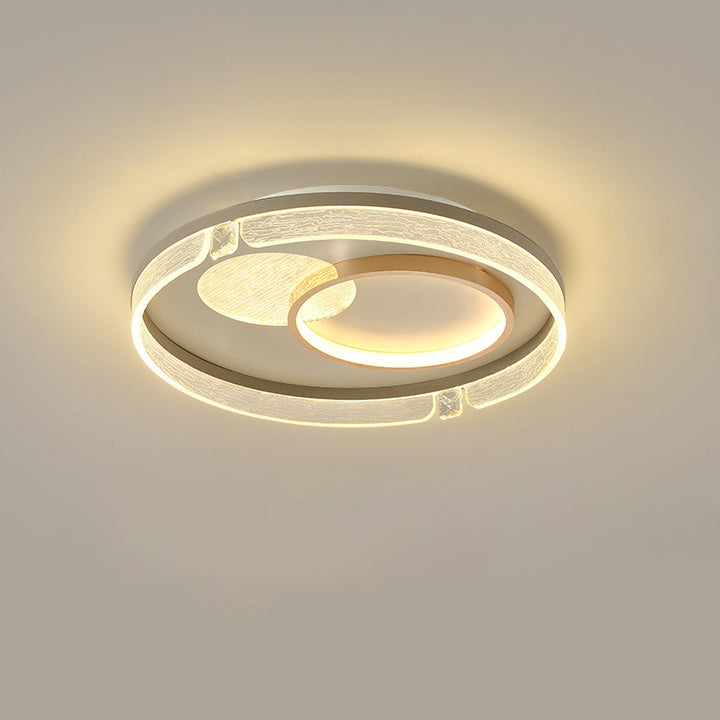 Lumière de plafond à montage affleurant LED en aluminium acrylique de combinaison moderne de luxe ovale ronde carrée pour salon 