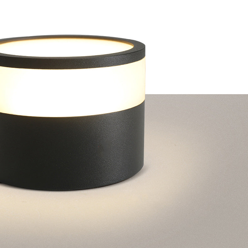 Plafonnier LED moderne minimaliste en acrylique et aluminium en forme de cylindre pour salon 
