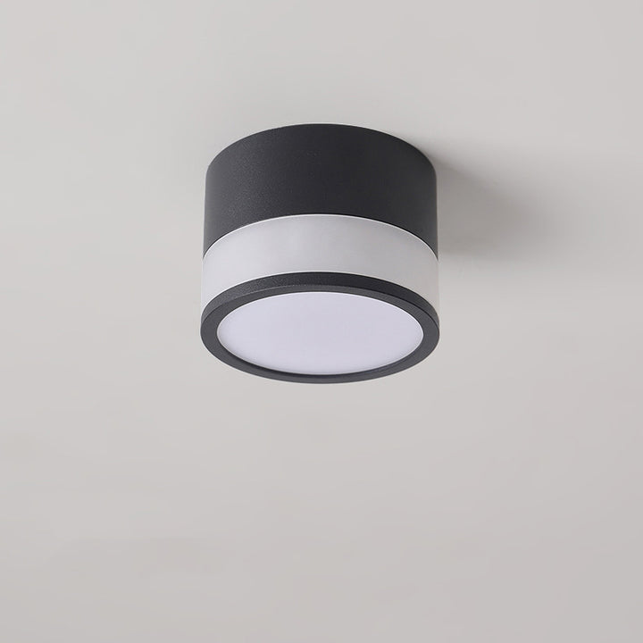 Plafonnier LED moderne minimaliste en acrylique et aluminium en forme de cylindre pour salon 