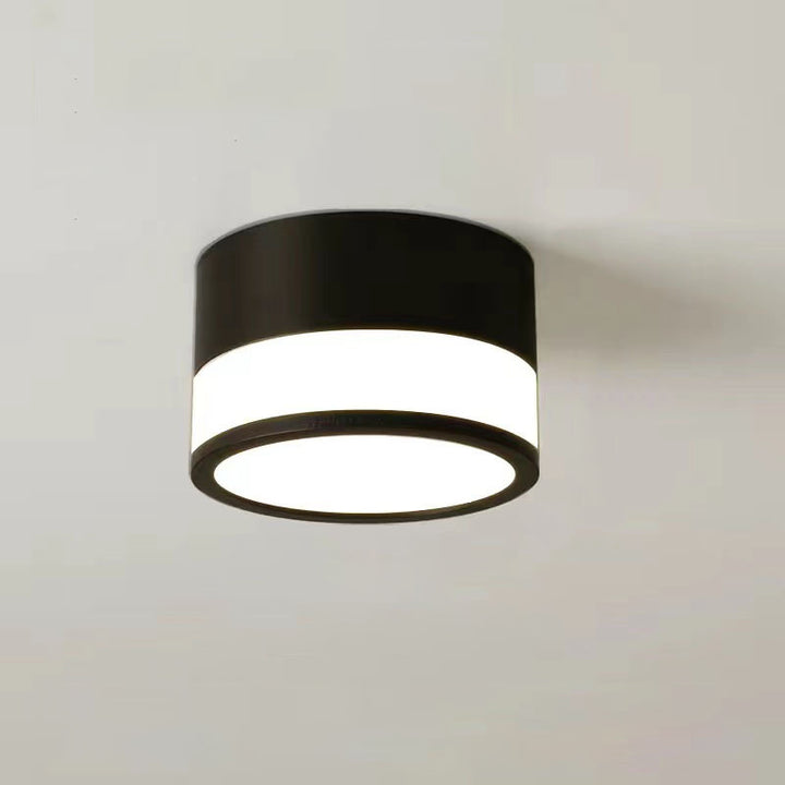 Plafonnier LED moderne minimaliste en acrylique et aluminium en forme de cylindre pour salon 