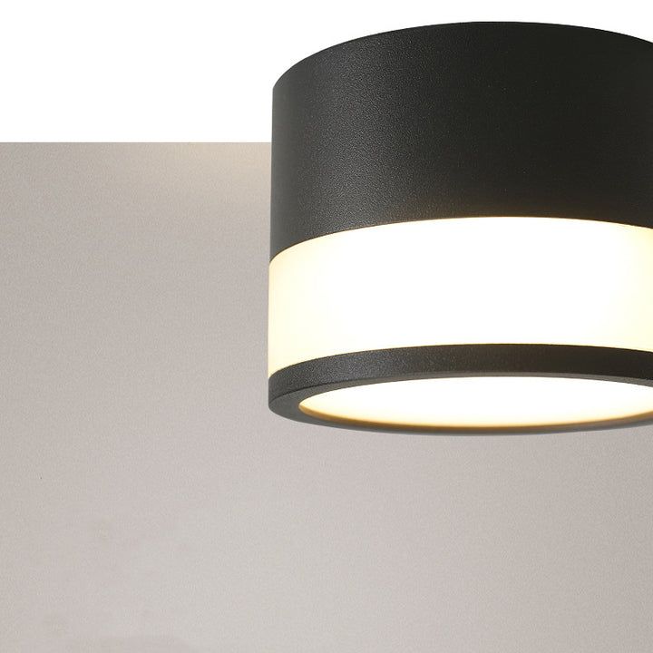 Plafonnier LED moderne minimaliste en acrylique et aluminium en forme de cylindre pour salon 