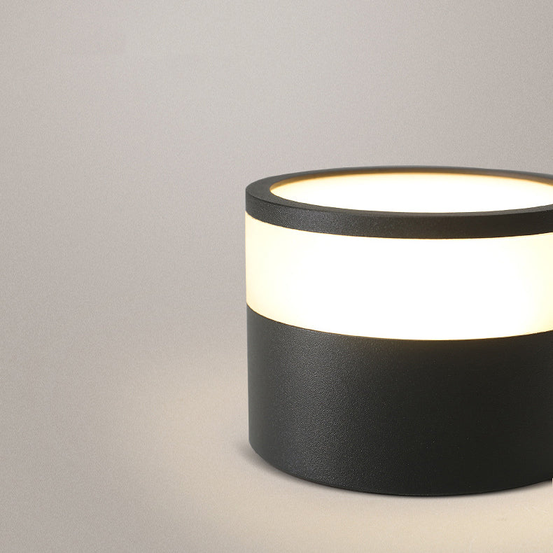 Plafonnier LED moderne minimaliste en acrylique et aluminium en forme de cylindre pour salon 