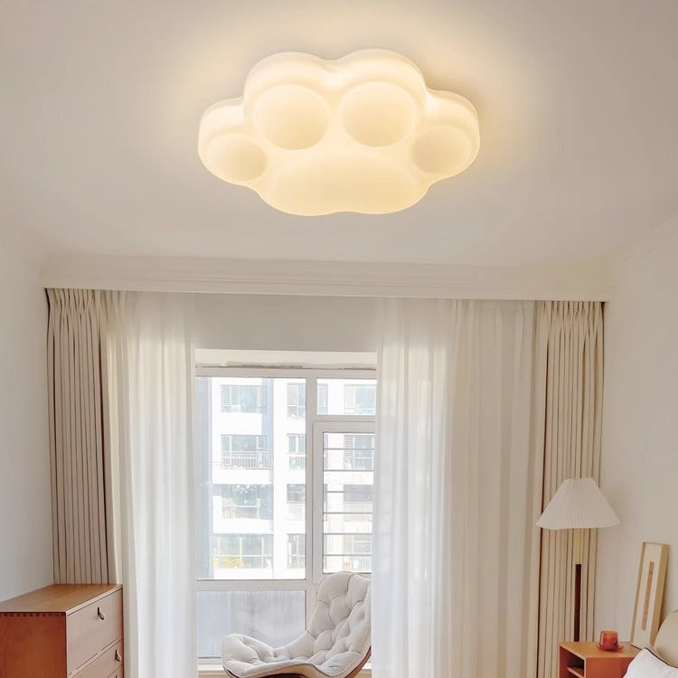 Luz de techo LED empotrada de hardware de garra de gato animal creativo contemporáneo para dormitorio 