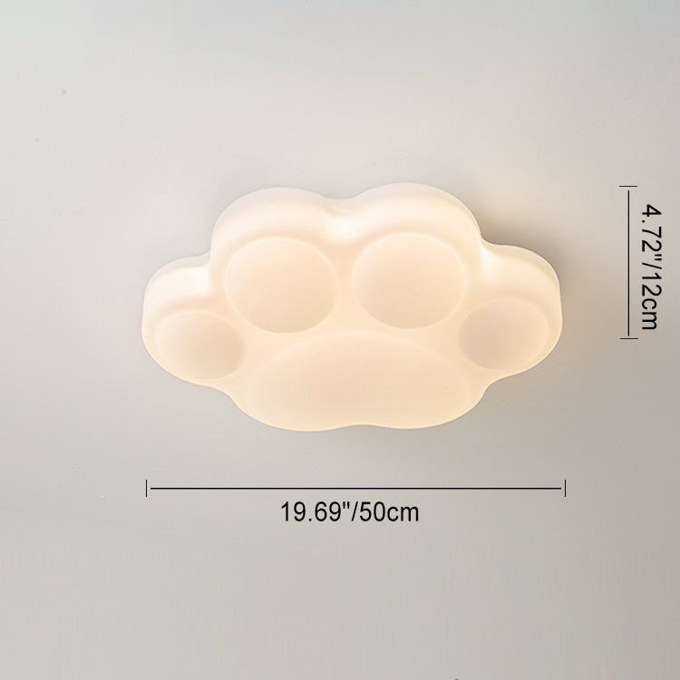 Plafonnier LED à montage affleurant en matériel contemporain créatif en forme de patte de chat pour chambre à coucher 