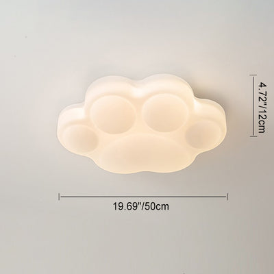 Luz de techo LED empotrada de hardware de garra de gato animal creativo contemporáneo para dormitorio 