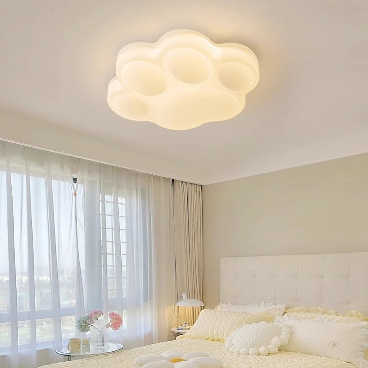 Plafonnier LED à montage affleurant en matériel contemporain créatif en forme de patte de chat pour chambre à coucher 