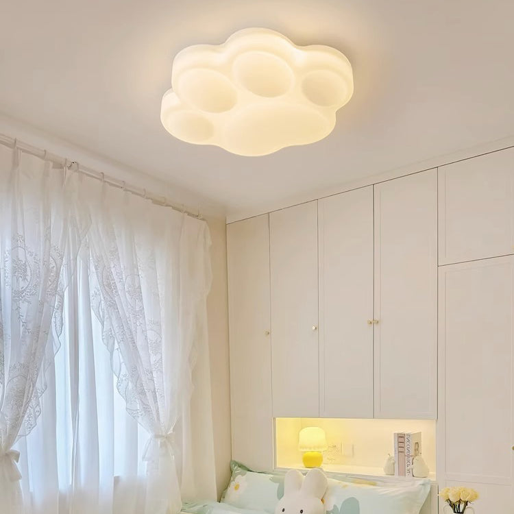 Plafonnier LED à montage affleurant en matériel contemporain créatif en forme de patte de chat pour chambre à coucher 