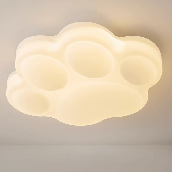 Plafonnier LED à montage affleurant en matériel contemporain créatif en forme de patte de chat pour chambre à coucher 