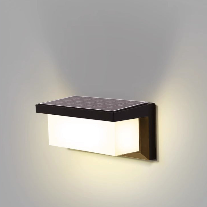 مصباح حائط LED مستطيل مقاوم للماء من الألومنيوم بتصميم حديث وبسيط للفناء الخارجي 