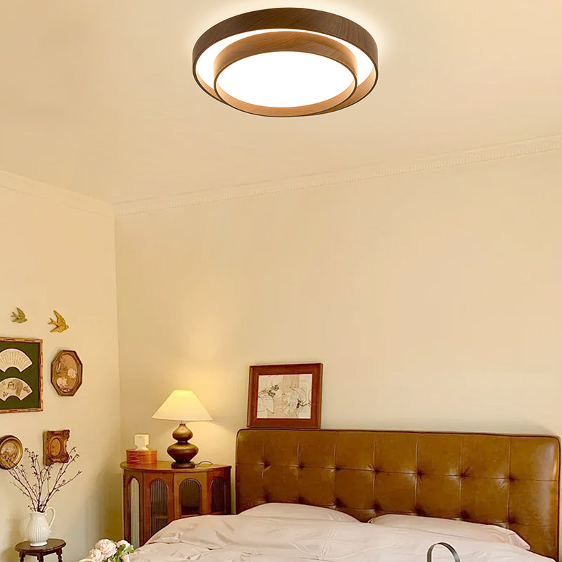 Luz de techo LED empotrada redonda de doble capa de hierro acrílico minimalista moderna para sala de estar 