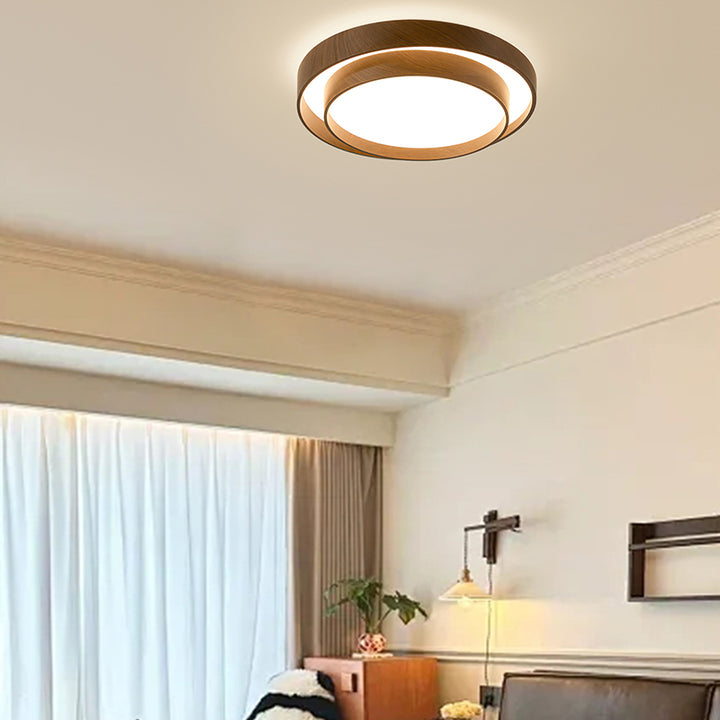 Luz de techo LED empotrada redonda de doble capa de hierro acrílico minimalista moderna para sala de estar 