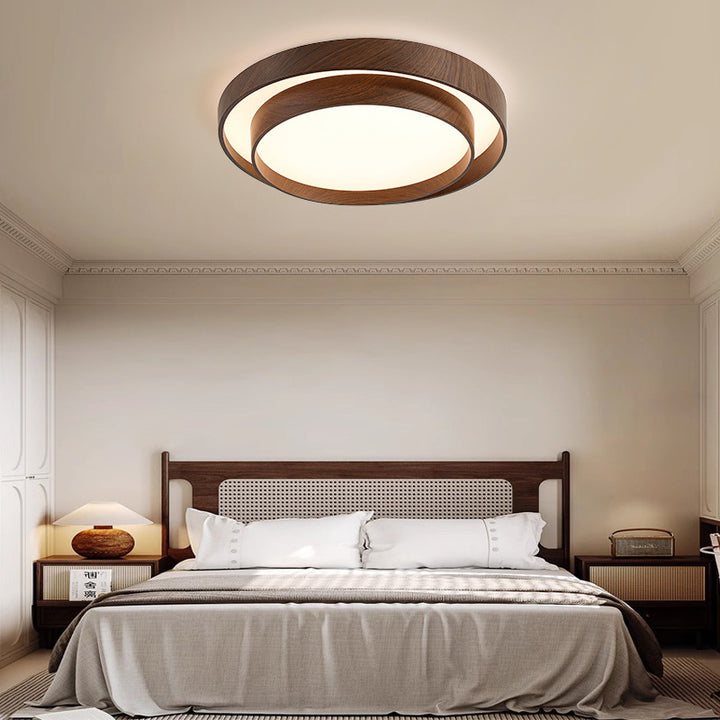 Luz de techo LED empotrada redonda de doble capa de hierro acrílico minimalista moderna para sala de estar 